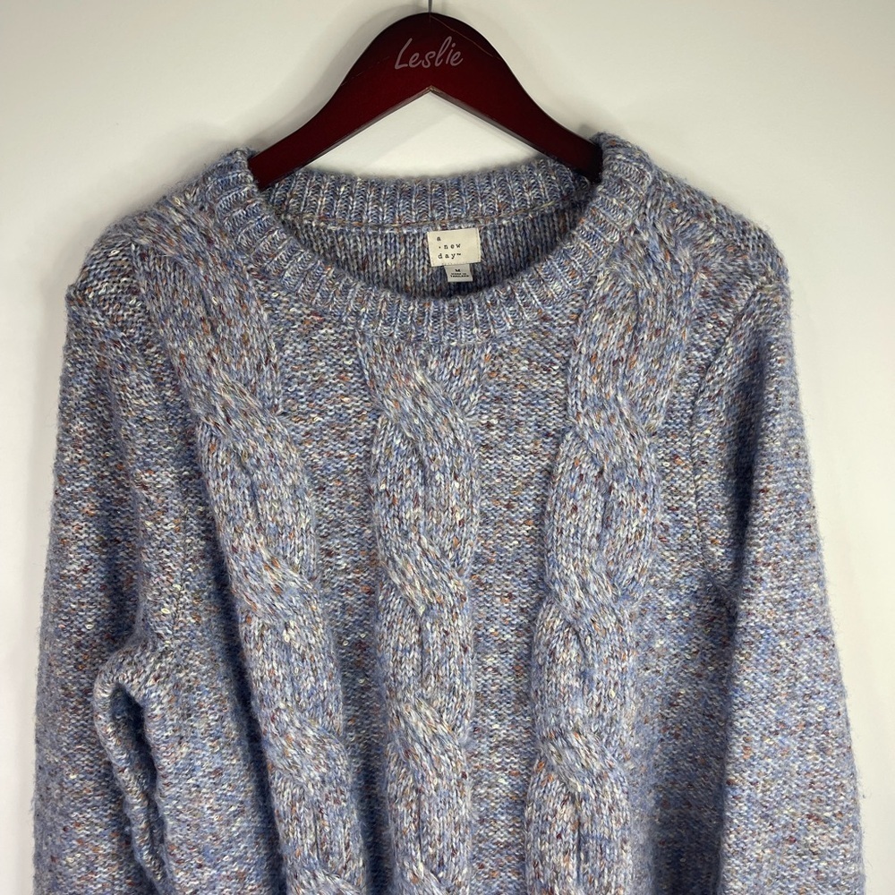 A new‎ day long sleeve blue knitted sweater. - Picture 2 of 9